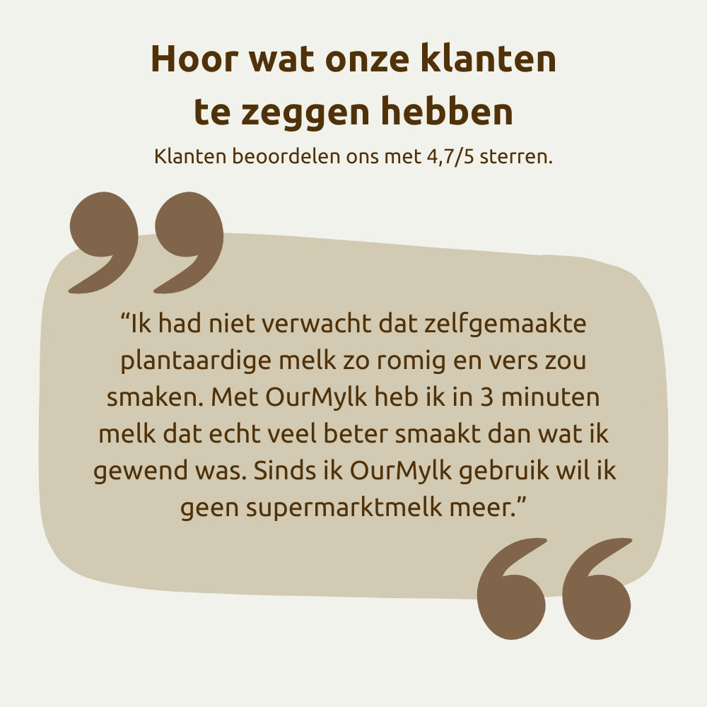 OurMylk - Eigen plantaardige melk in minuten