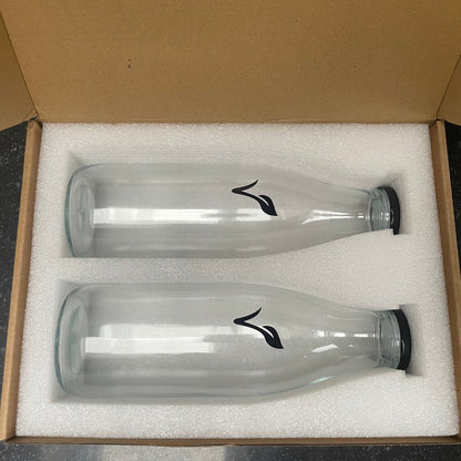 OurMylk - 2 Glazen flessen
