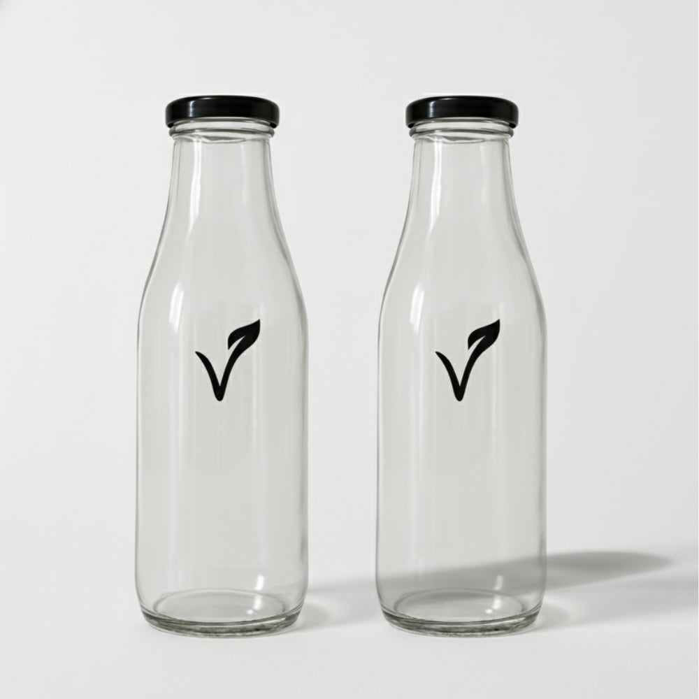 OurMylk - 2 Glazen flessen