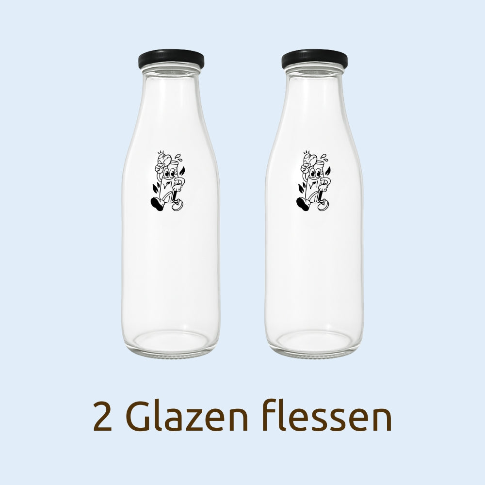 OurMylk - 2x1L Glazen flessen