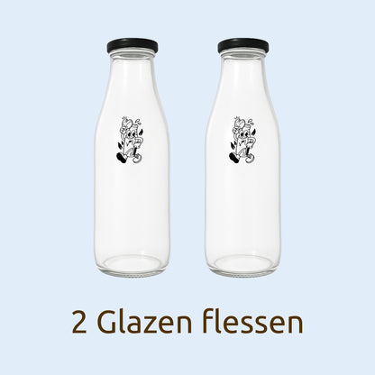 OurMylk - 2x1L Glazen flessen