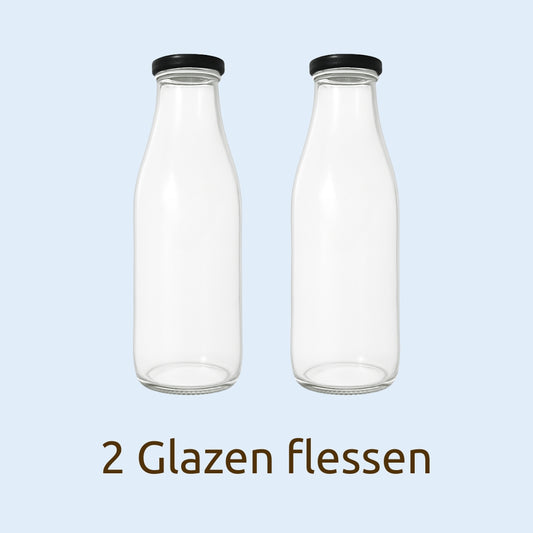 OurMylk - 2x1L Glazen flessen