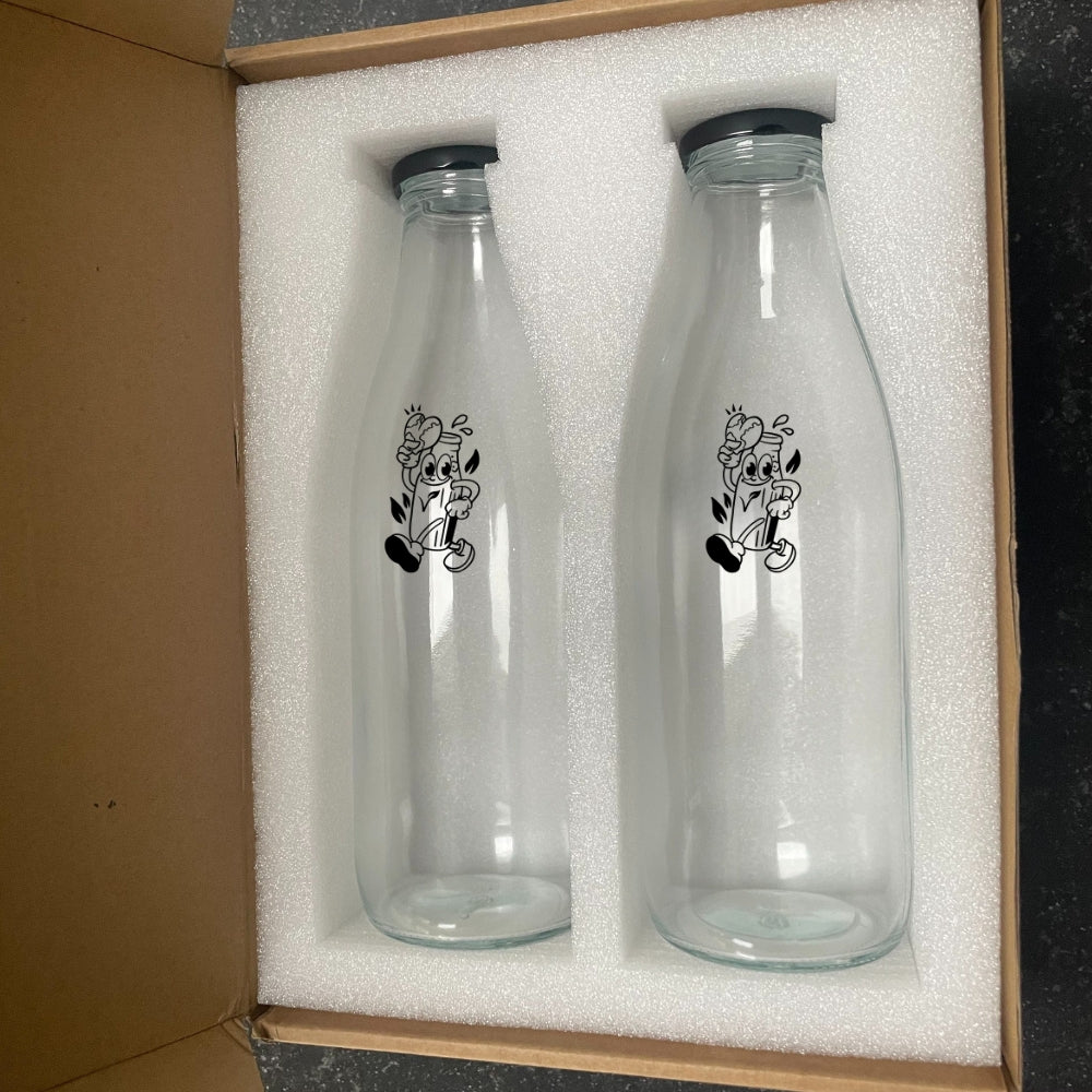 OurMylk - 2x1L Glazen flessen
