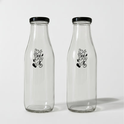 OurMylk - 2x1L Glazen flessen
